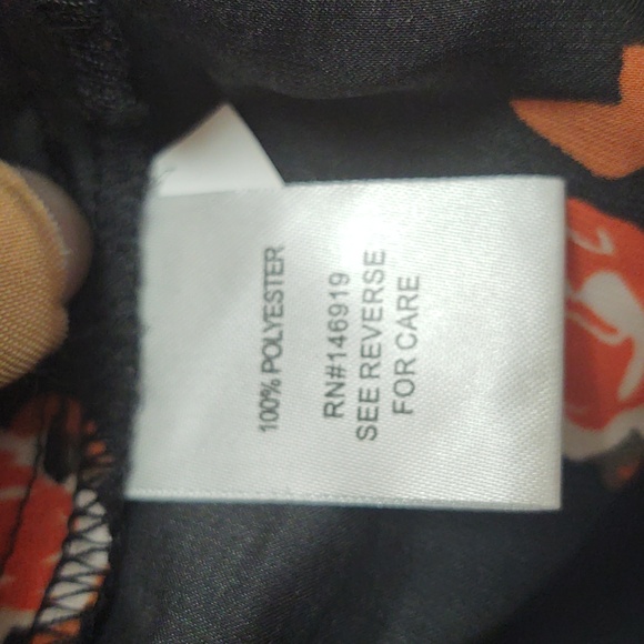 EUC Cloud Chaser Floral Bomber Jacket - Black and Orange Size XS - Picture 4 of 5